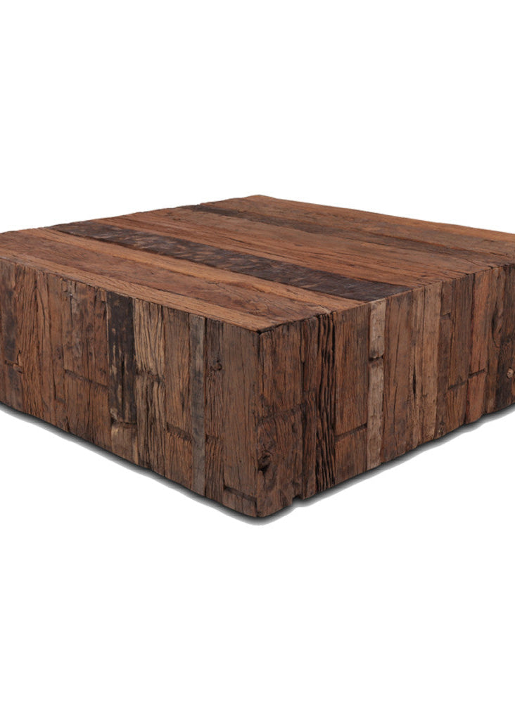 Altholz Couchtisch quadratisch altes Teakholz