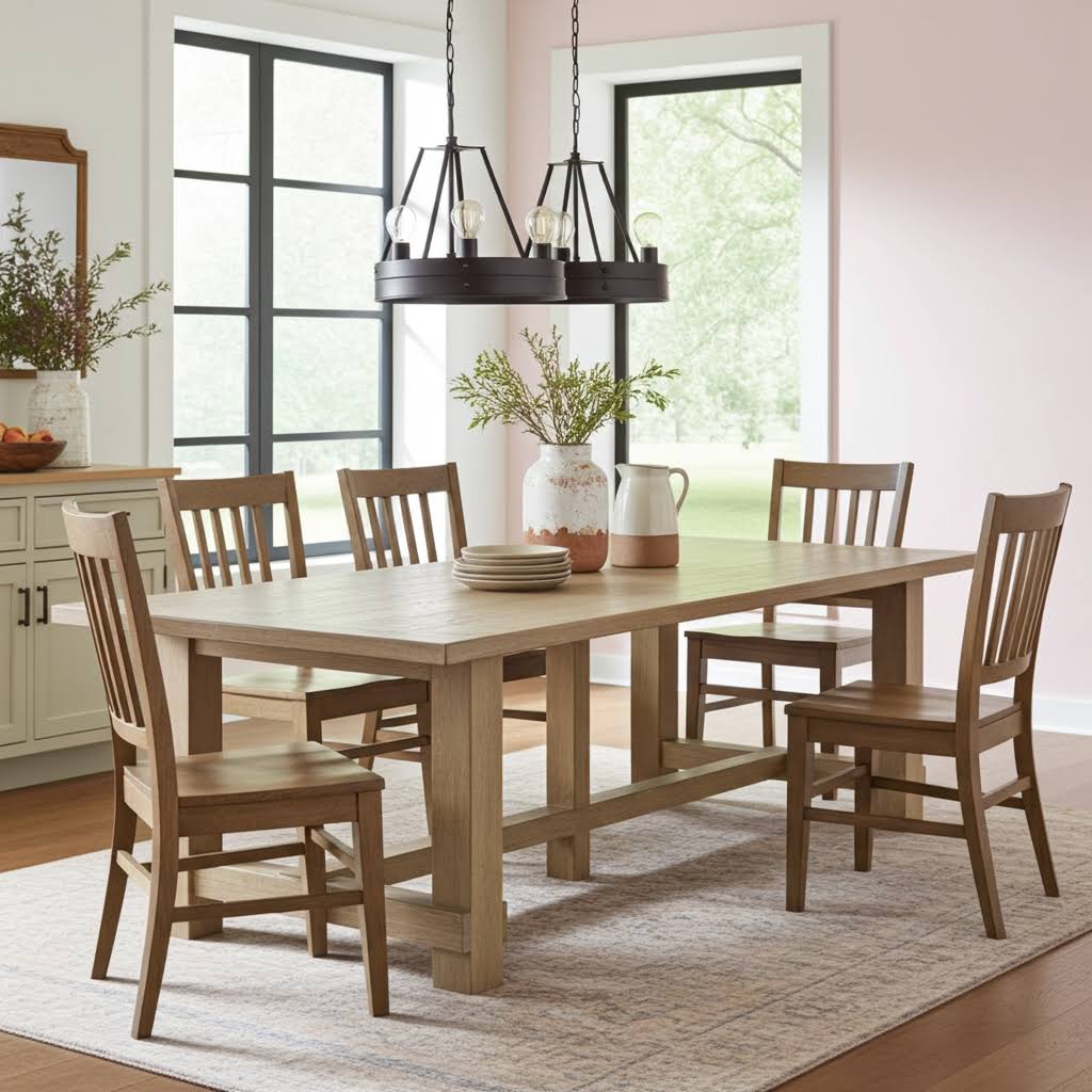 Altholz Esstisch CARA 240x100 cm Natur - Massivholz Landhaus Esstisch aus Kiefernholz