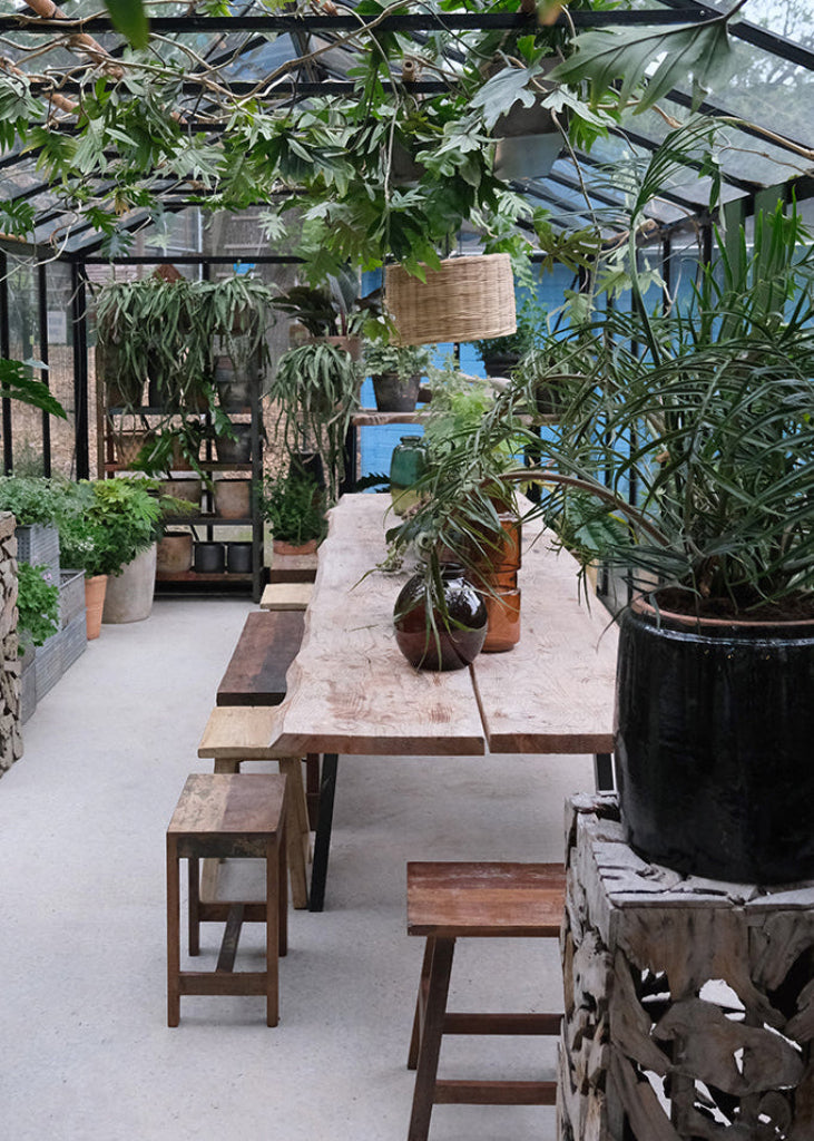 Hocker aus Altholz, Holzhocker