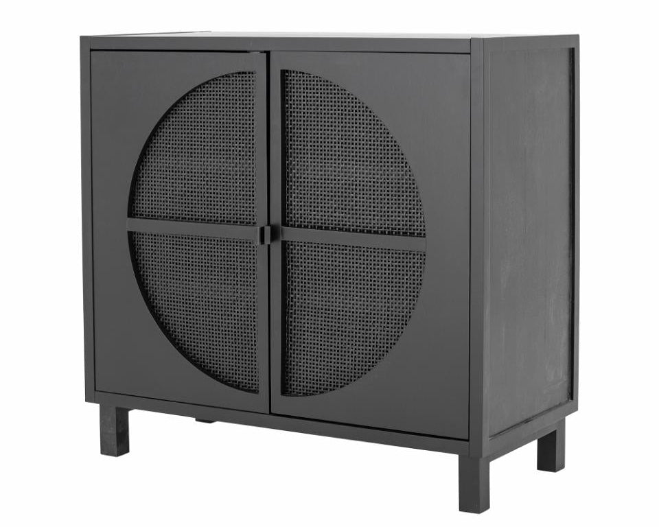 Anrichte Holz schwarz Landhausstil, matt schwarze Farbe