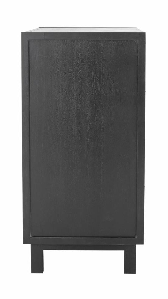 Anrichte Holz schwarz Landhausstil, schmale Seite