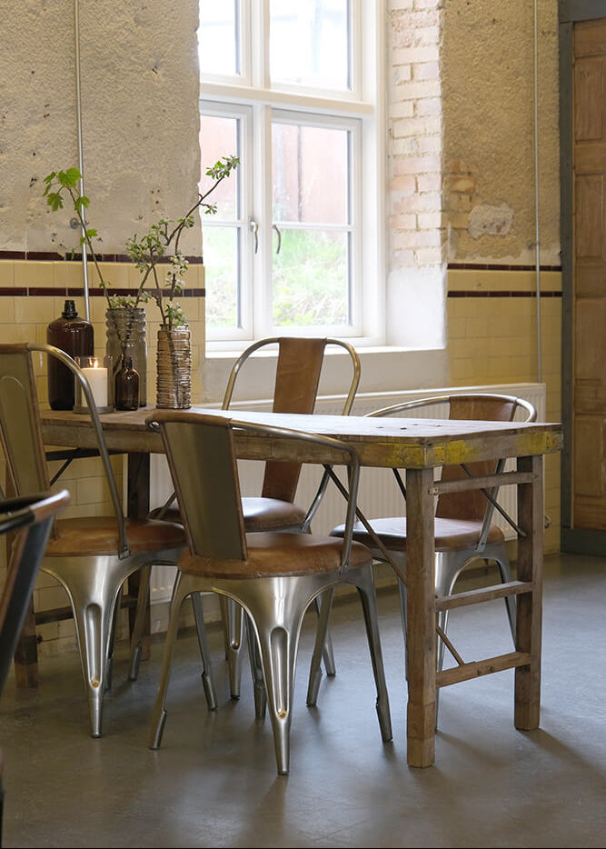 Esstisch klappbar 149 cm natur Vintage Altholz Esszimmermöbel