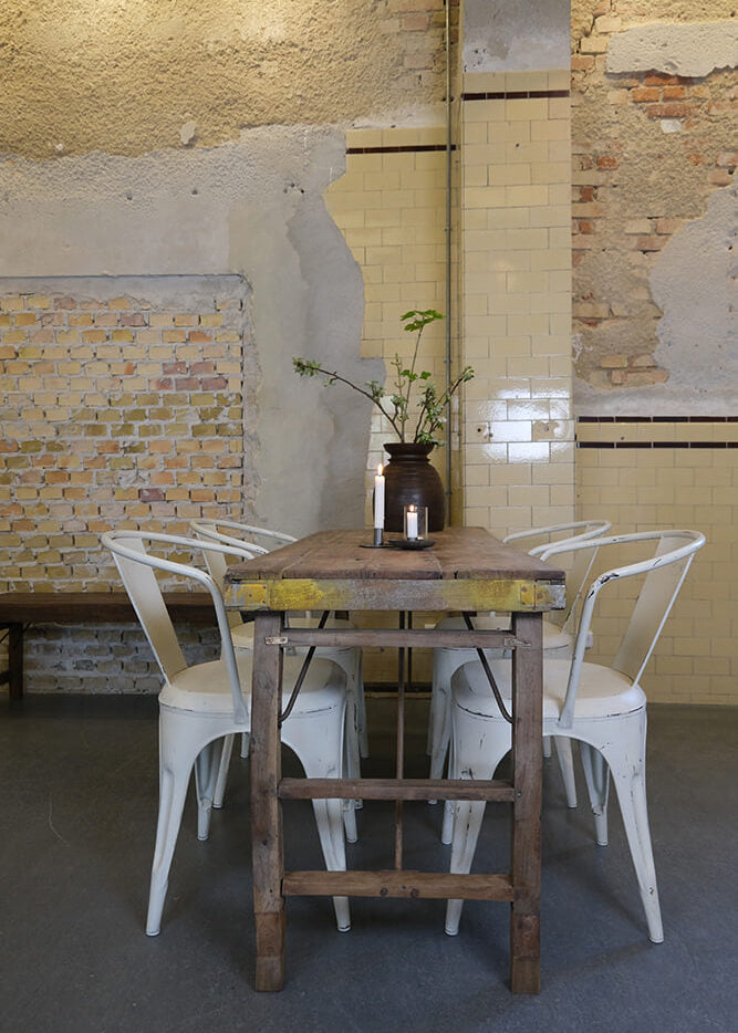 Esstisch klappbar 149 cm natur Vintage Altholz