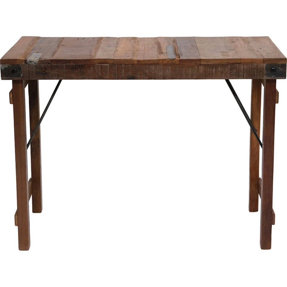 Altholz Konsolentisch B 105 cm Querholz Tischplatte