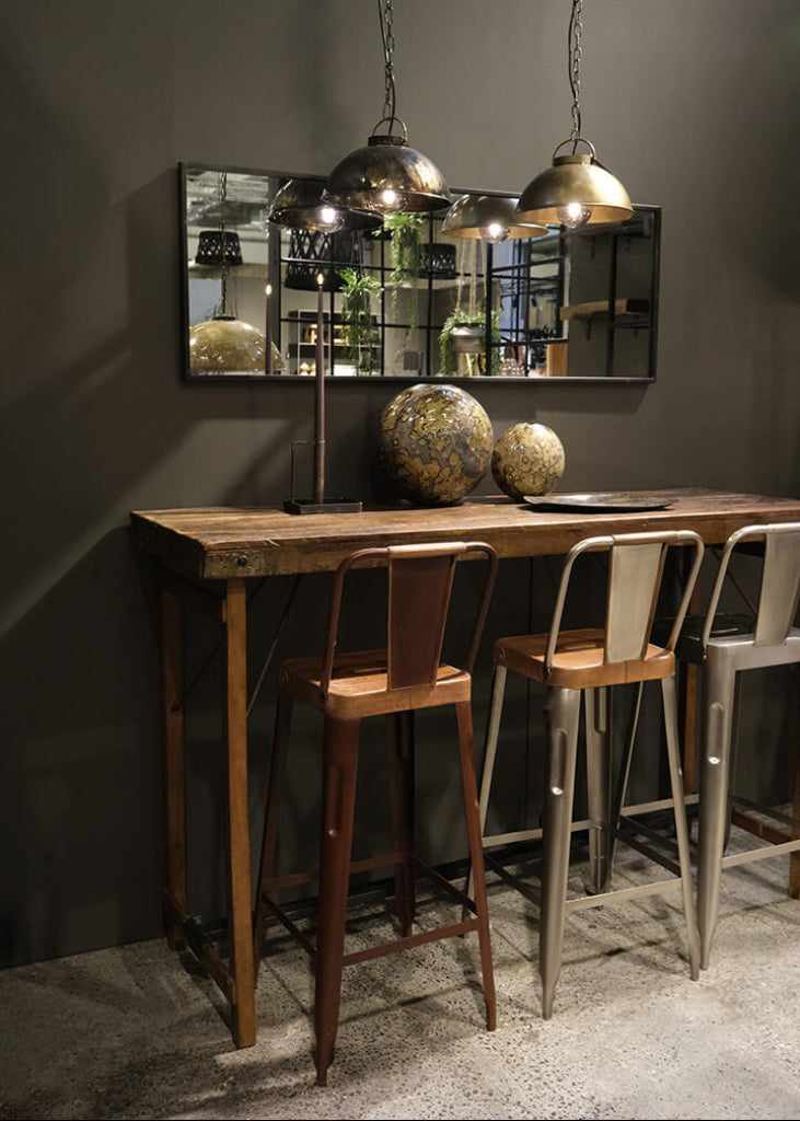 Stehtisch AGNES altes Holz L 172 cm, Bartisch für Zuhause und Gastronomie