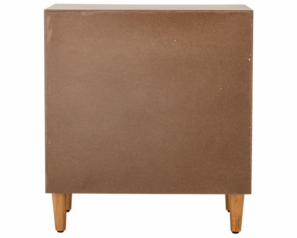 Skandinavische Kommode braun Holz klein 2 Schubladen minimalistisch modern