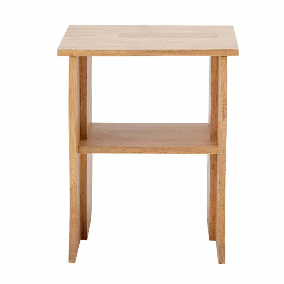 Beistelltisch Holz quadratisch natur mit Regal modernes Design