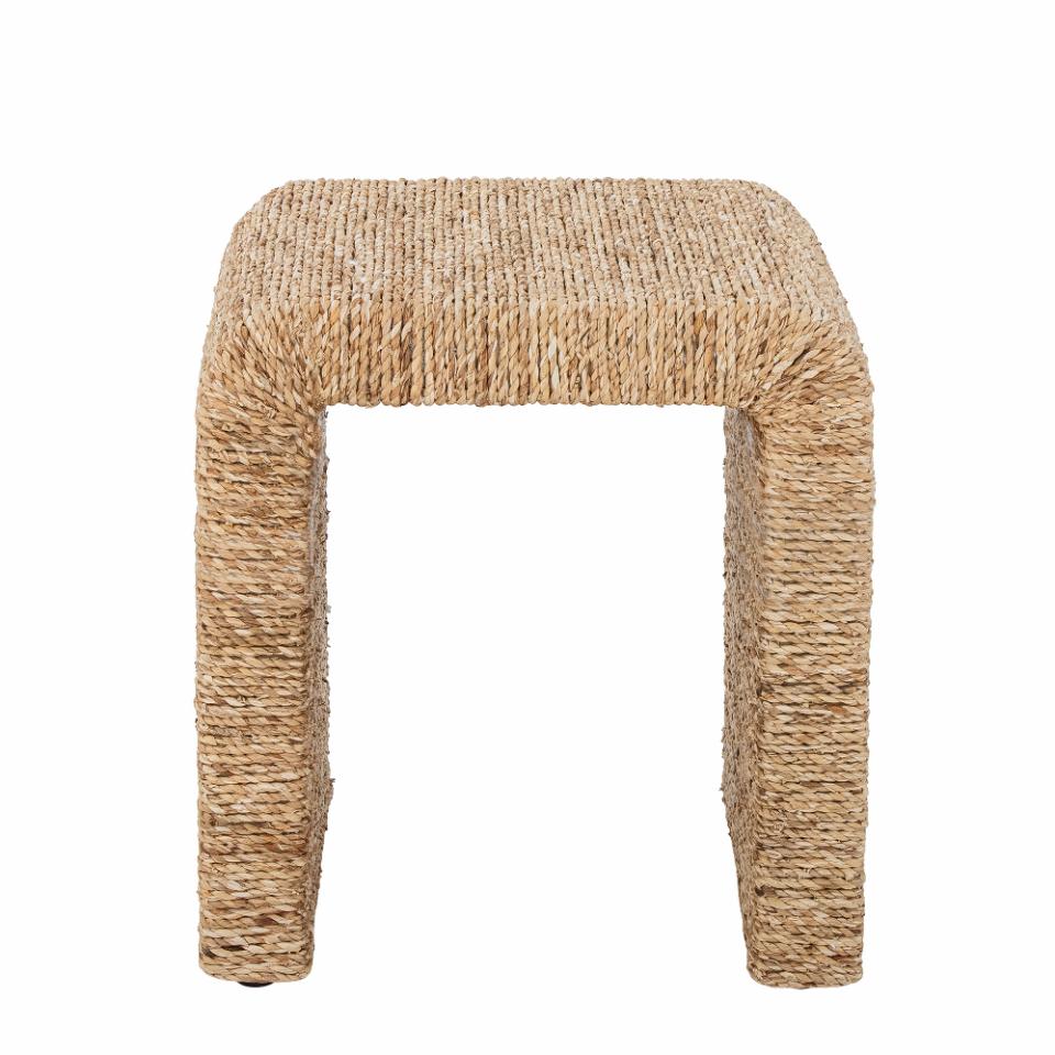 Beistelltisch, Hocker natur Rattan umwickeltes Holz