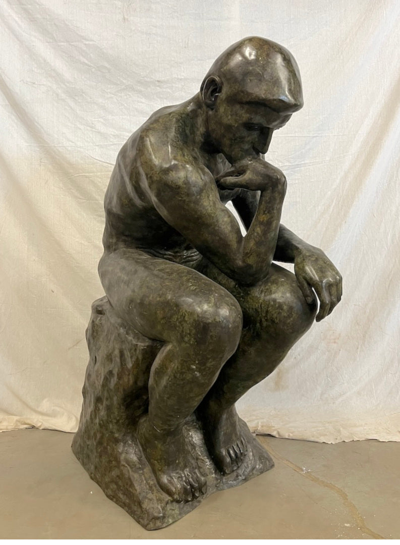 Bronze Skulptur "der Denker" H 123 cm