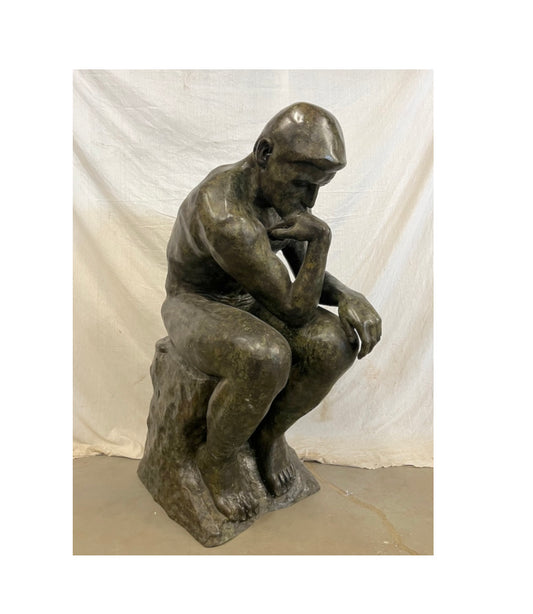 Bronze Skulptur "der Denker" H 123 cm
