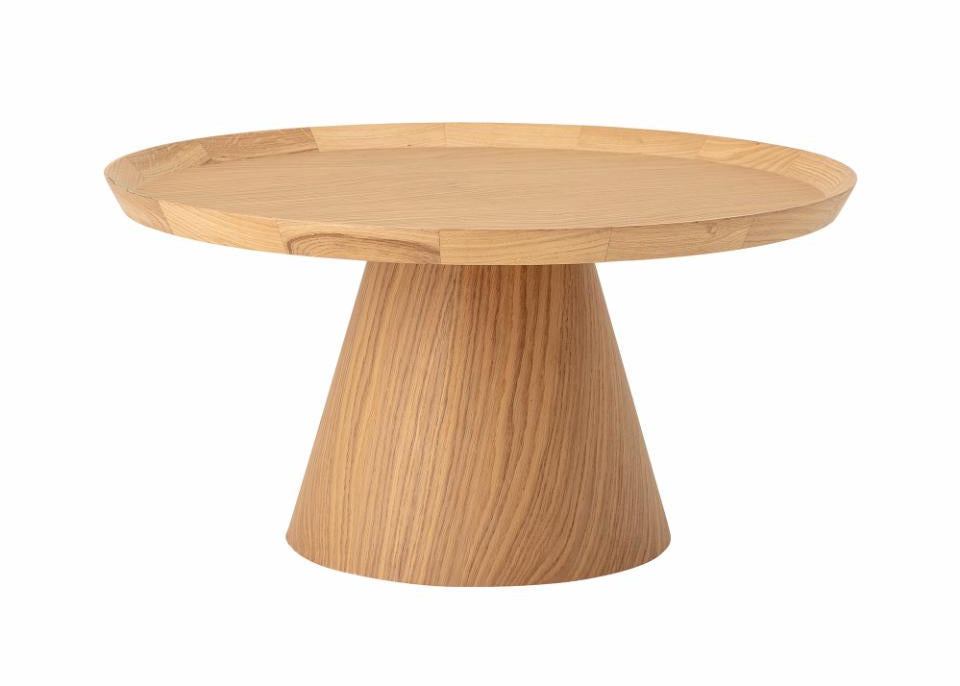 Couchtisch rund D 74 cm Eiche-Furnier, helles Holz