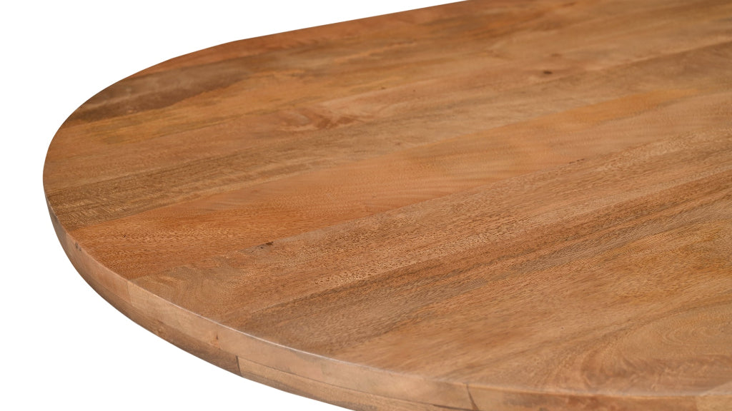 Traumhaft schöner ovaler Holztisch 300 cm aus Massivholz für Wohnen und Arbeiten