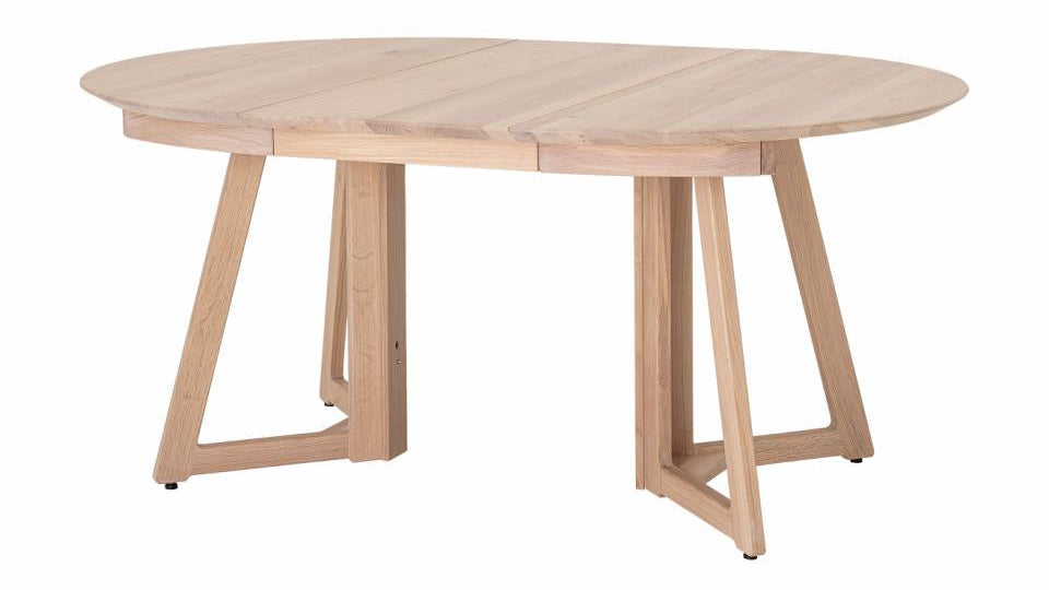 Esstisch aus Massivholz Eiche rund ausziehbar, großer Ausziehtisch