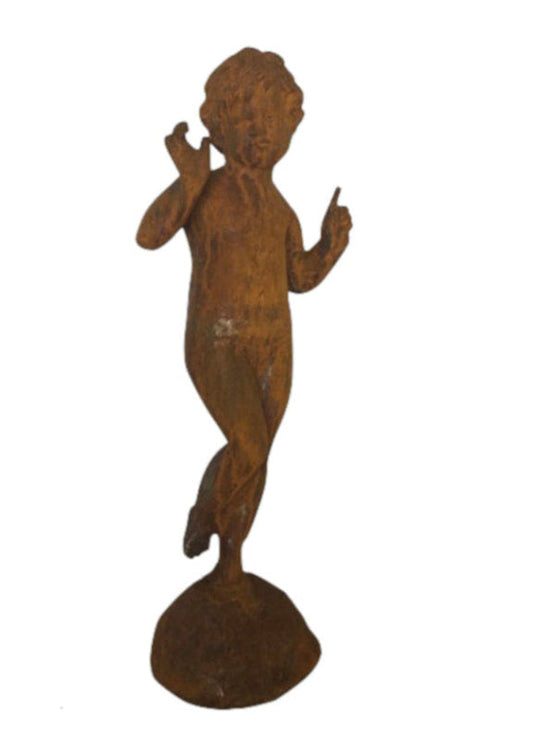 Gartenskulptur "Junge aus Gusseisen"
