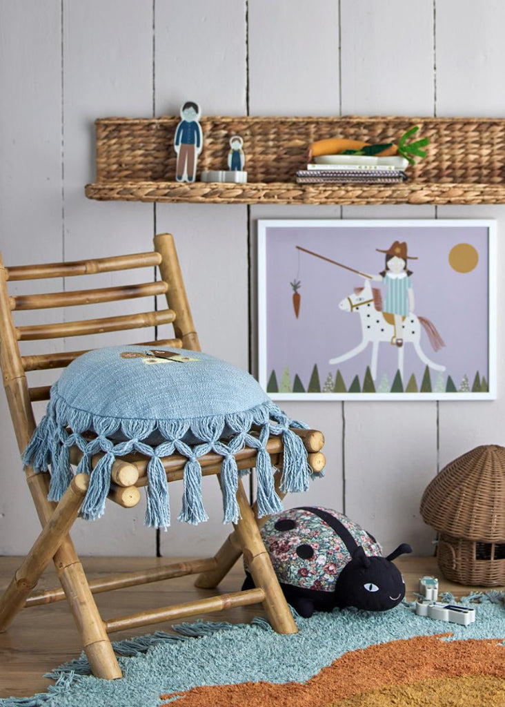 Kinderstuhl Bambus, Klappstuhl, Kinderzimmermöbel aus Bambus