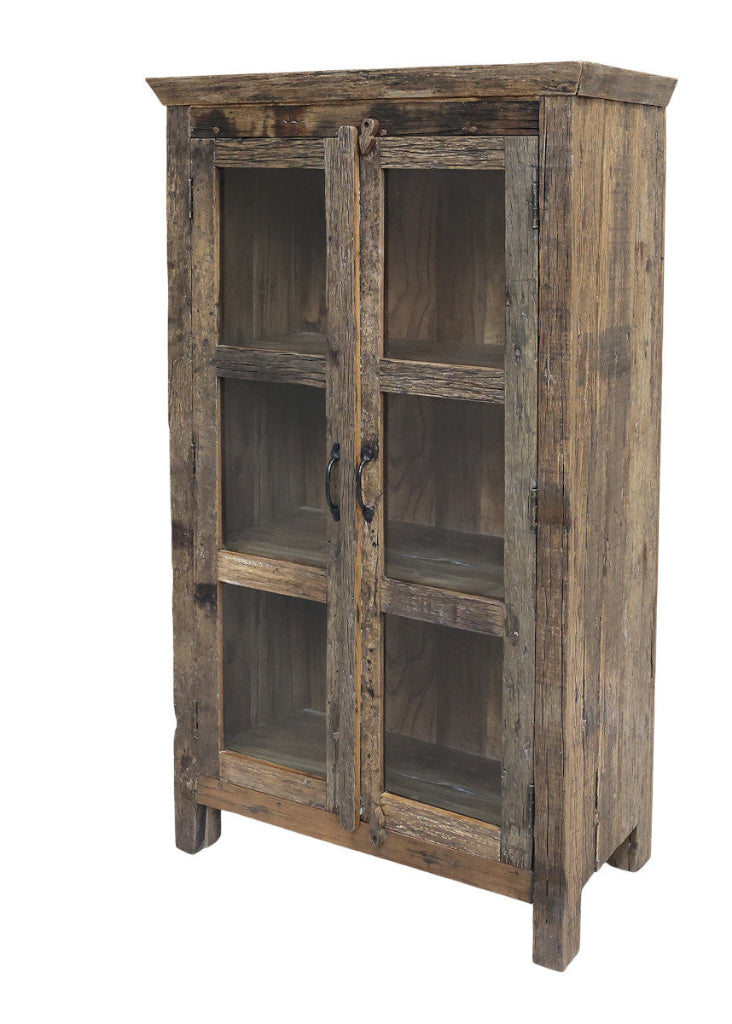 Kleine Vitrine Altholz im Landhausstil
