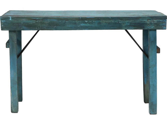 Altholz Esstisch blau shabby chic