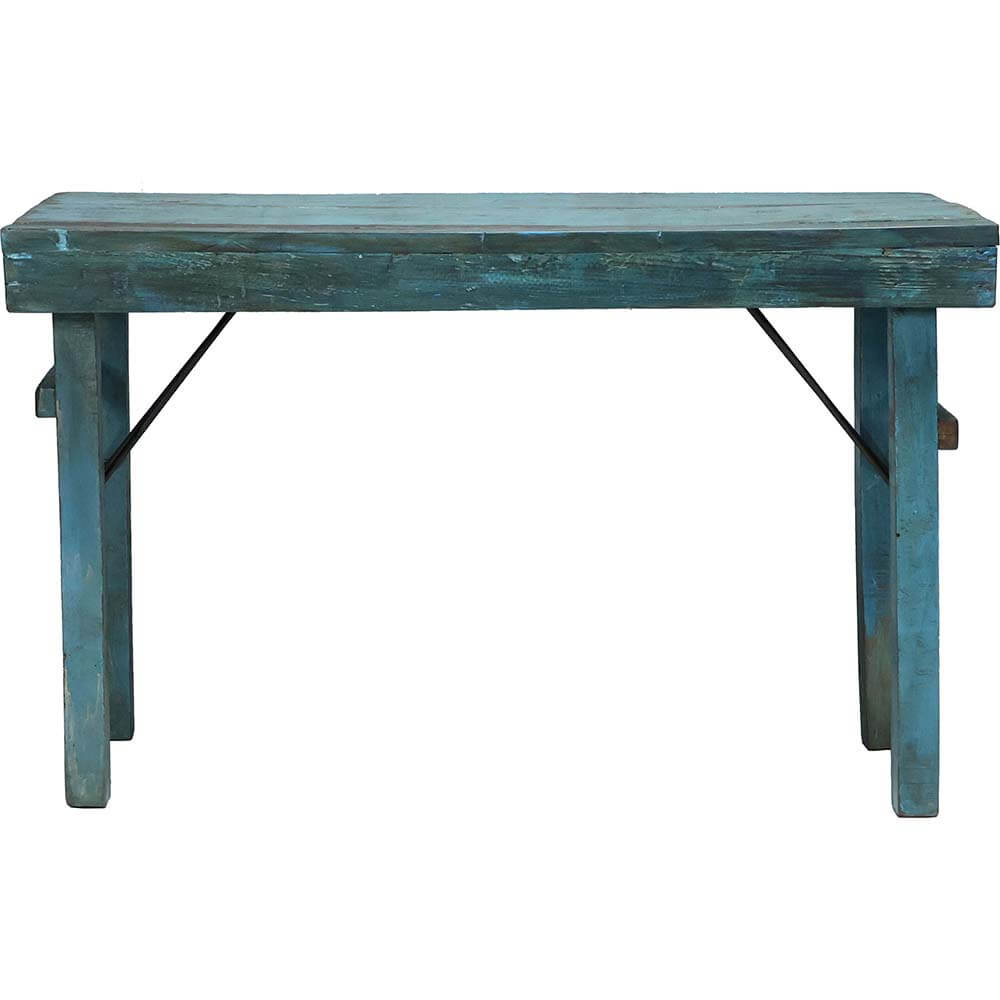 Kleiner blauer Esstisch 120 cm klappbar shabby chic