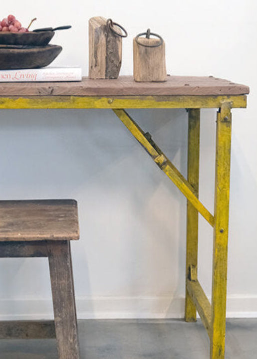 Konsolentisch altes Holz natur industrial Look