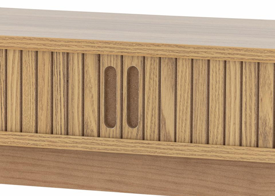 Konsolentisch mit Schiebetüren B 100 cm Lamellen Schiebetüren