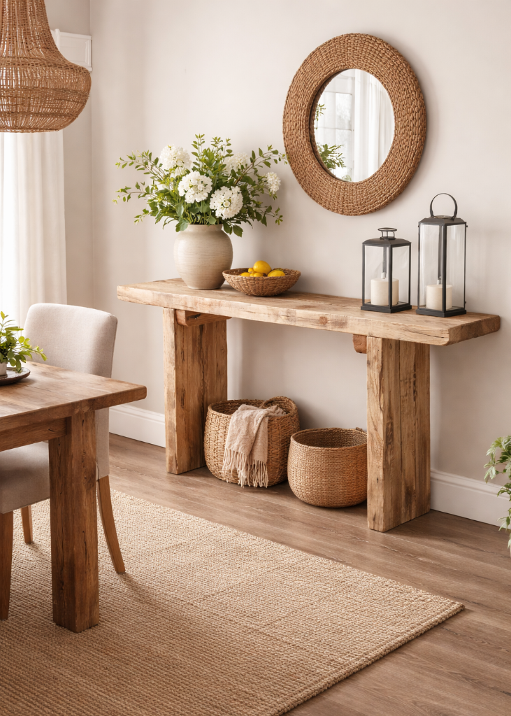 Konsolentisch Massivholz B 153 Landhausstil Wohnzimmer