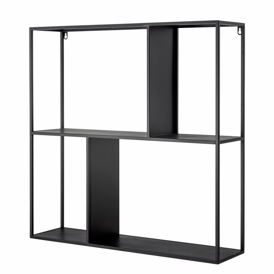 Wandregal METTE schwarz Metall 71 x 71 cm industrial