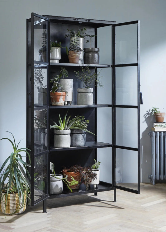 Metall Vitrine H 175 cm vintage Industriedesign