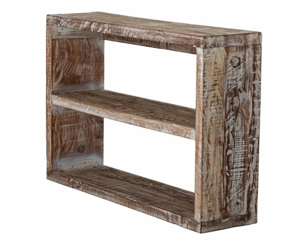 Wandregal oder Standregal aus Recyceltem Holz - 90x60 cm Natur