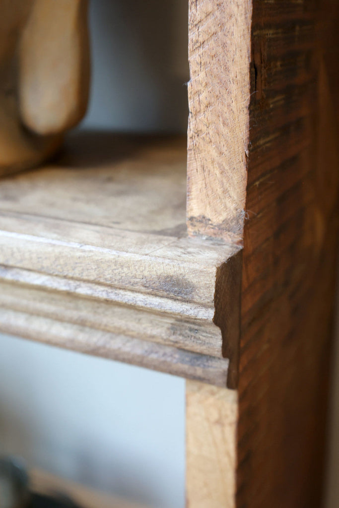 Wohnzimmer Regal im Skandic-Stil 3 große Fächer altes Naturholz