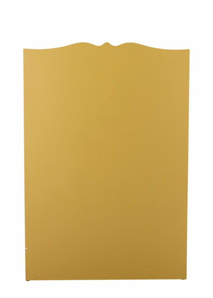 Landhaus Schrank gelb mit Aufsatz 134cm von hinten