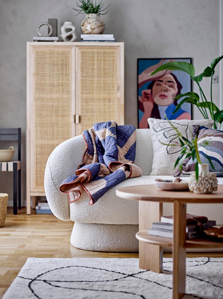 Rattan Kleiderschrank H 180 cm, nordisches Landhaus Design