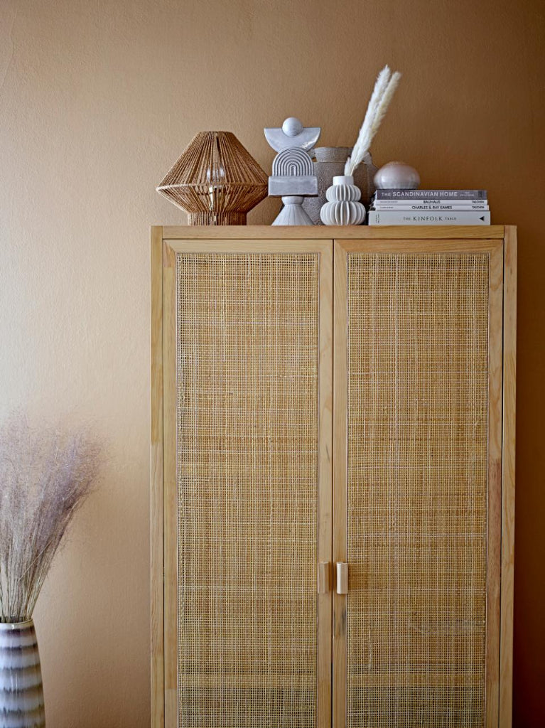 Rattan Kleiderschrank H 180 cm, im Arbeitszimmer