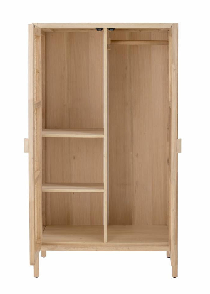 Landhaus Rattan Schrank  Höhe 150  cm, minimalistisches Design mit viel Platz