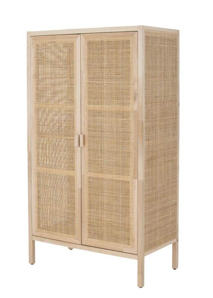 Landhaus Rattan Schrank  Höhe 150  cm, ländliches Highboard