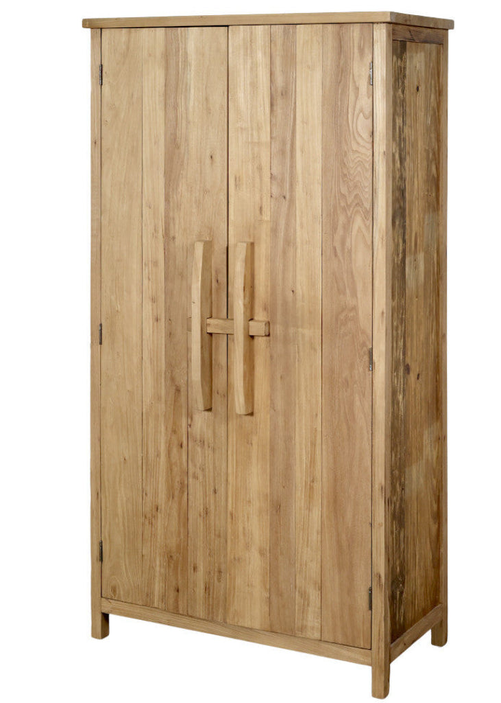 Schrank PELE Massivholz H155/L80/B40 cm natur