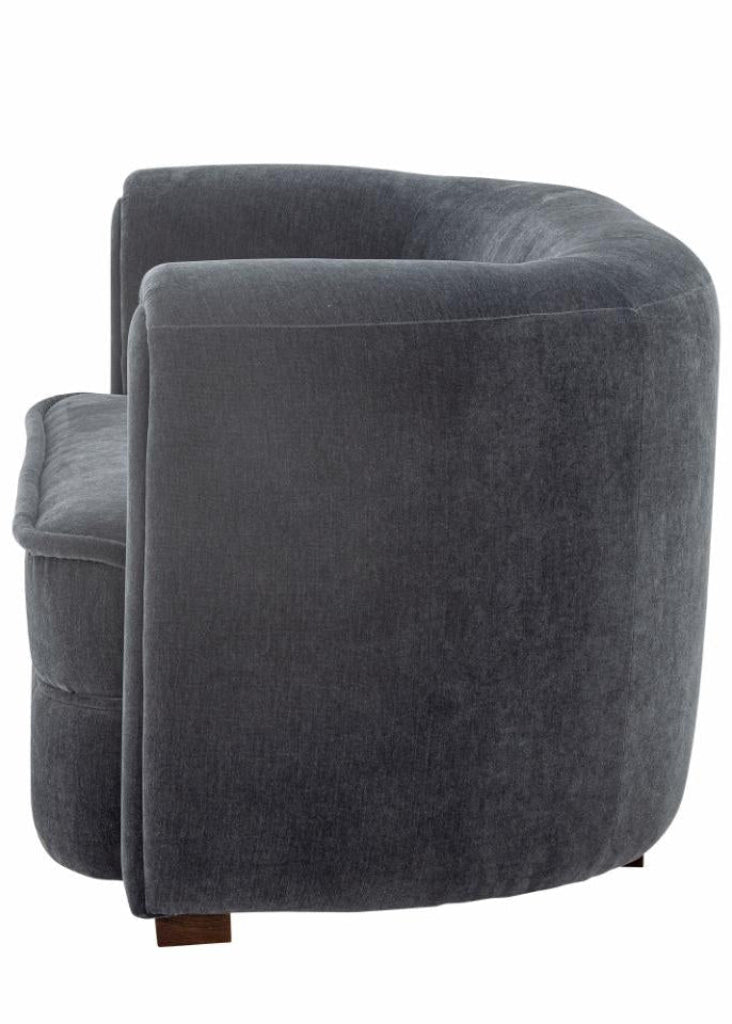 Samt Sofa MARLA 2 Sitzer blau