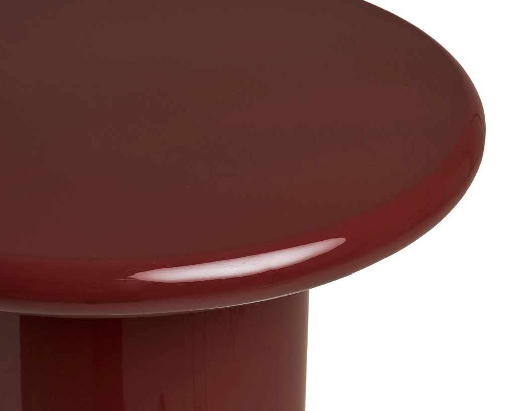 Beistelltisch rund D 45 cm rot-burgundi - modernes Design