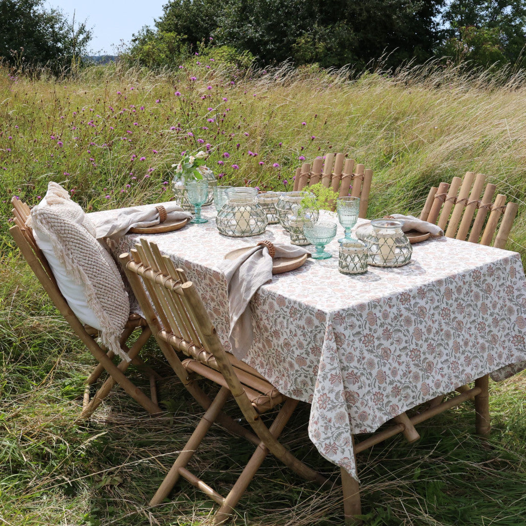 Tischdecke Blumendruck 140x240cm