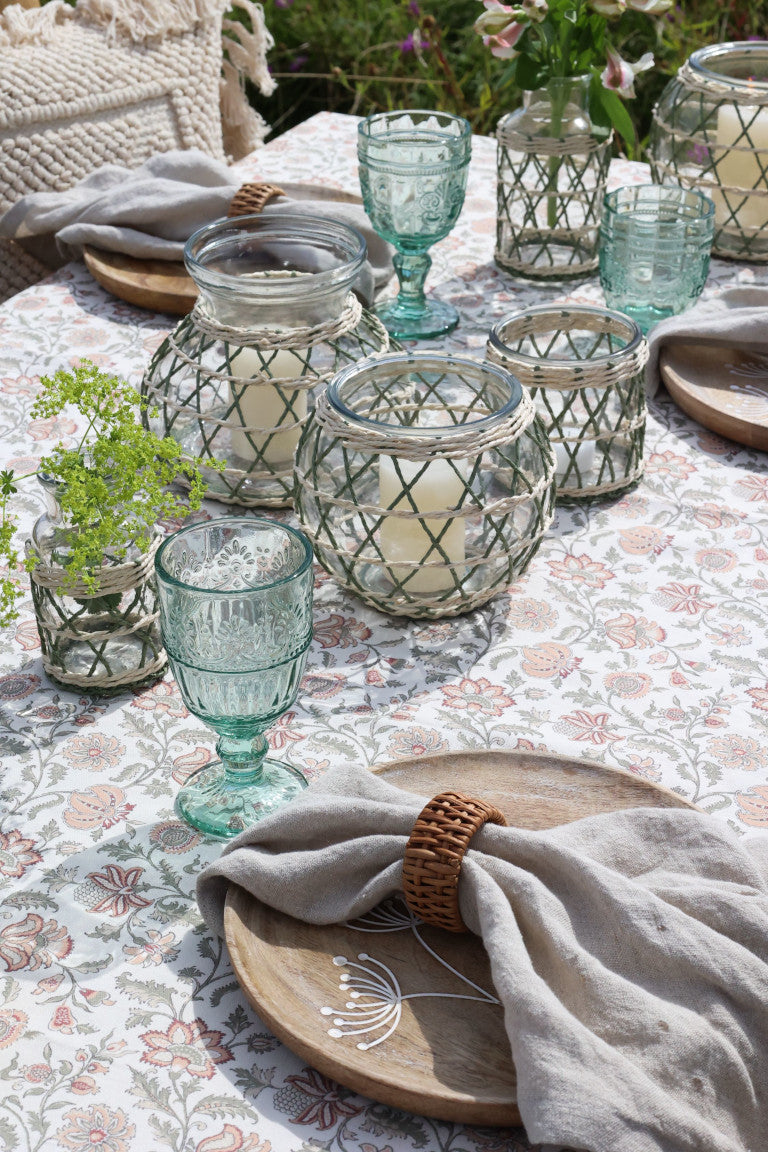 Tischdecke Blumendruck 140x240cm