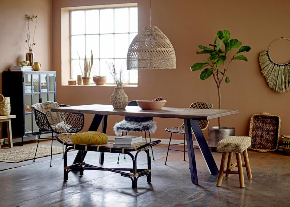 Vitrine H 120 cm Eiche schwarz-weiß im Landhausstil Esszimmer Einrichtung