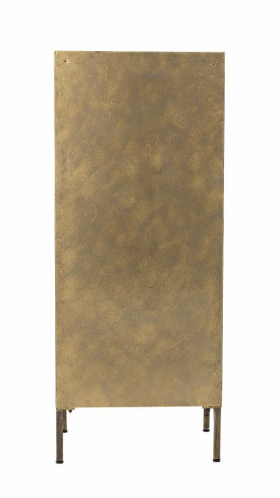 Vintage Vitrine antik Messing, Metall Rückwand