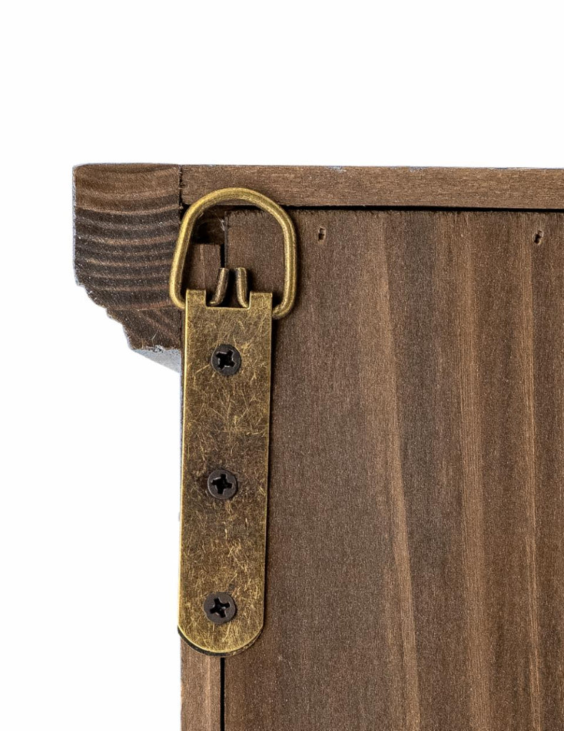 Wandvitrine vintage blau H 91 cm Landhaus