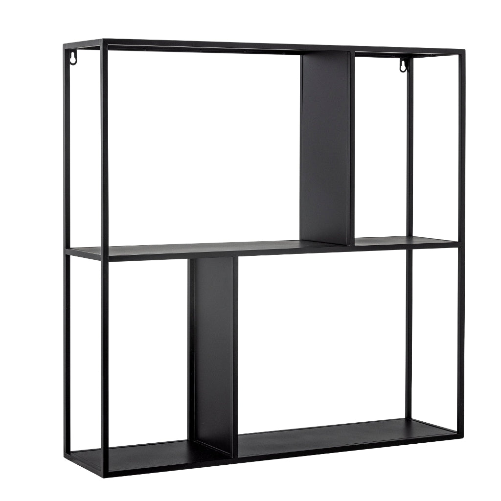 Dekoratives Metallregal 71 x 71 cm mit offener Konstruktion für Bücher, Pflanzen und stilvolle Wandgestaltung