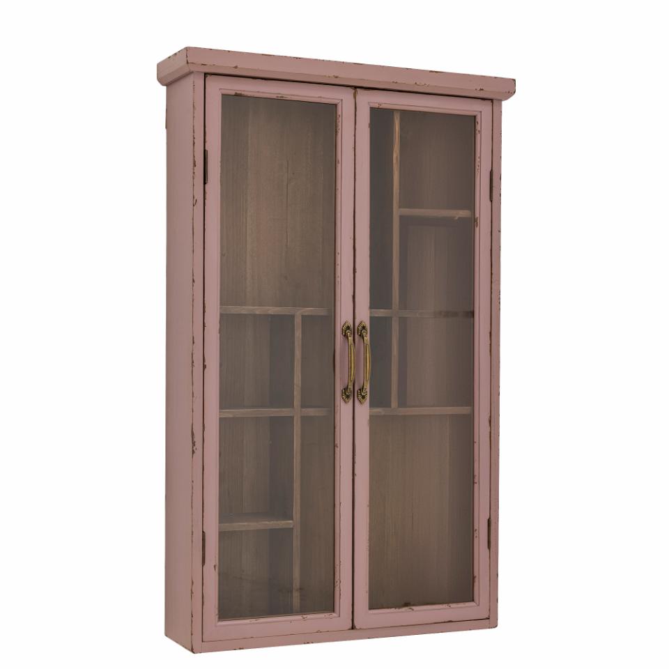 Wandvitrine SAIKA rosa 80cm Landhaus