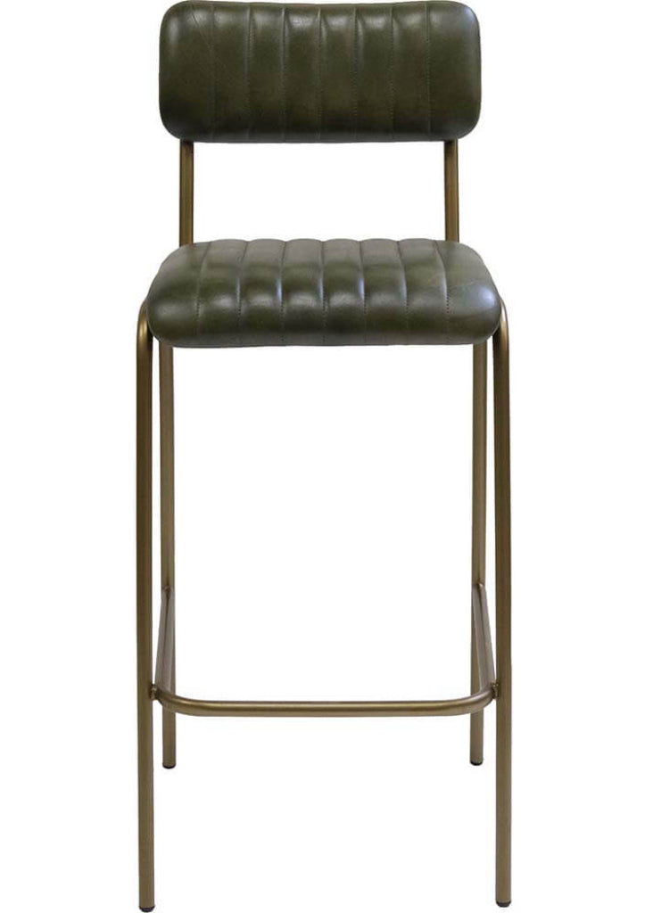  Barhocker 2er Set Leder  Industrial