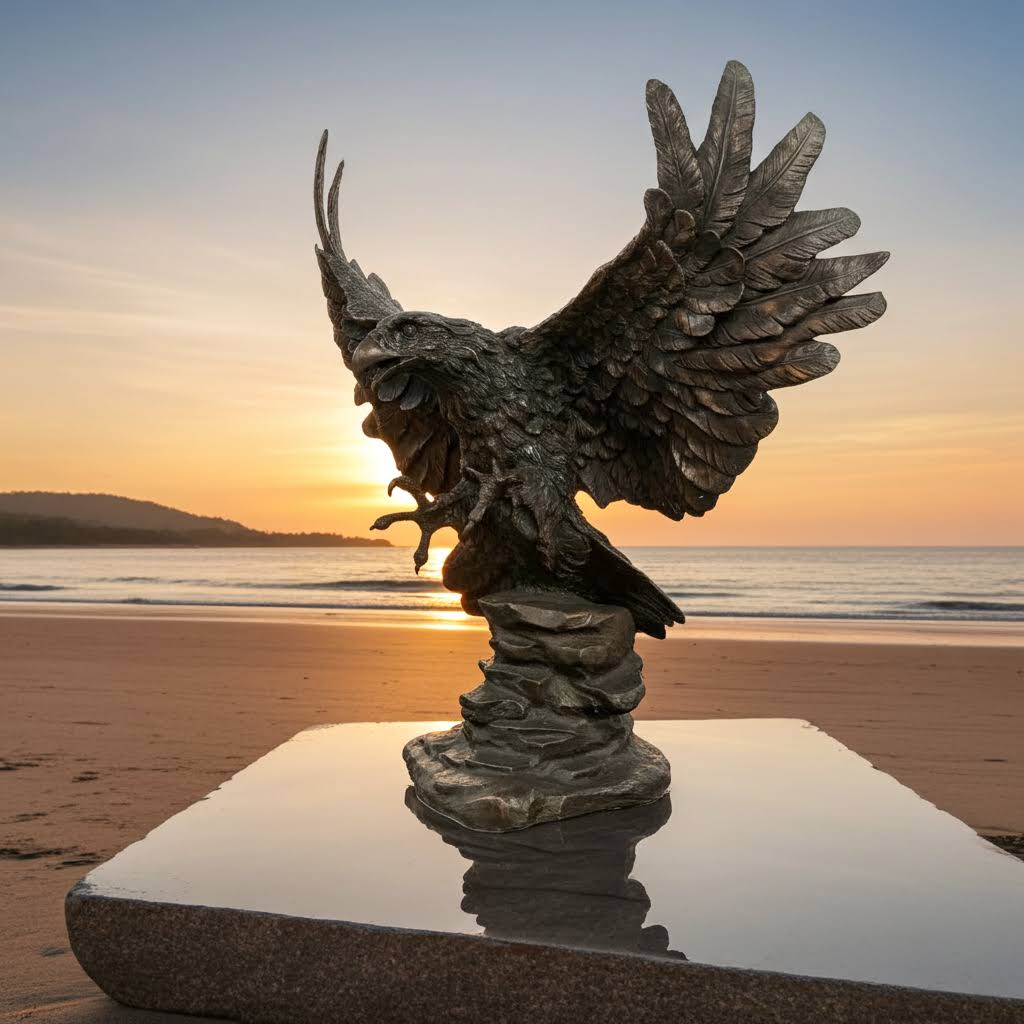 Bronze Tier Skulptur "fliegender Adler" - Lieferzeit anfragen !!