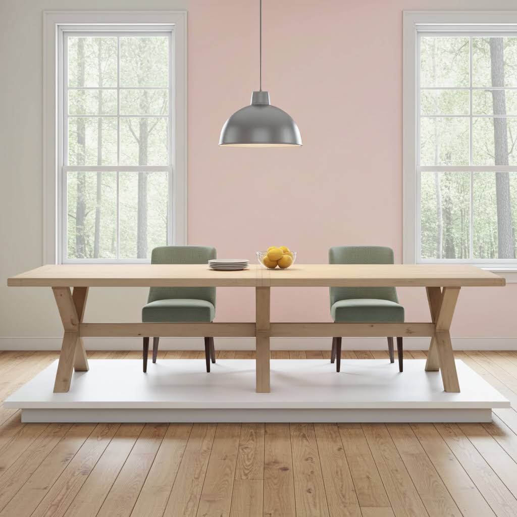 Esstisch TENA 300x100 cm Holz X-Holzbeine - Großer Landhaustisch