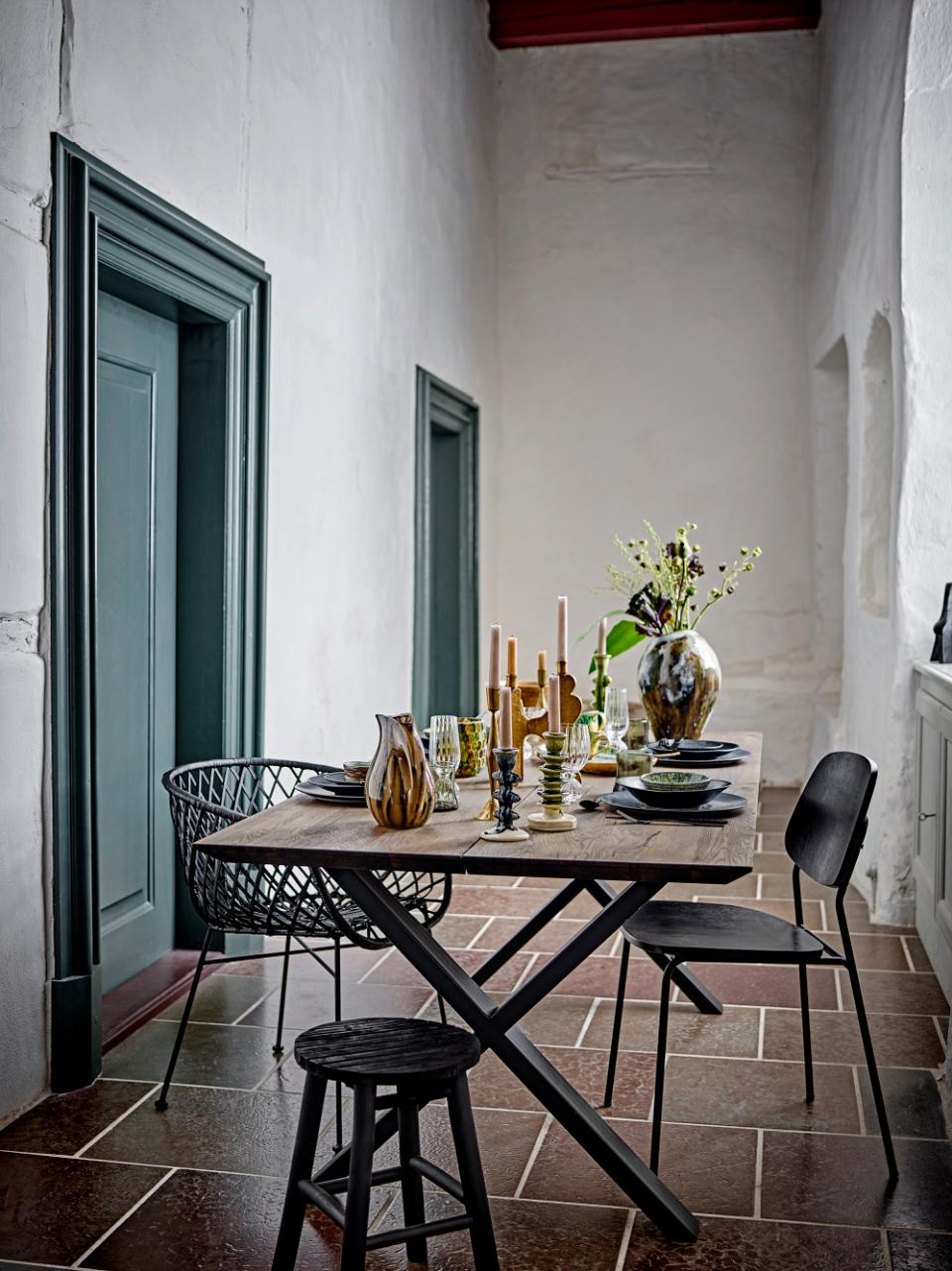 Industrial Esstisch Holz & Metall X-Beine L 200 cm