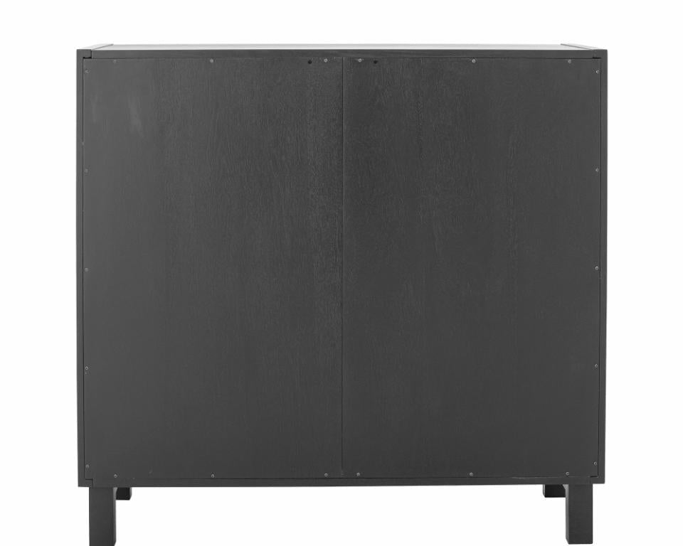 Anrichte Holz schwarz Landhausstil, Rückseite Holz