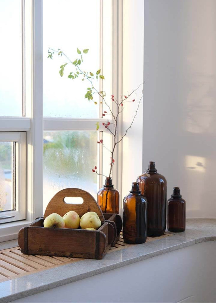 Alter Holzkorb - Doppelziegel Form Fenster Dekoration Blumenschale